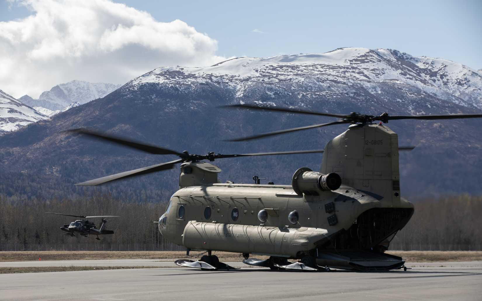 An Alaska Army National Guard CH-47F