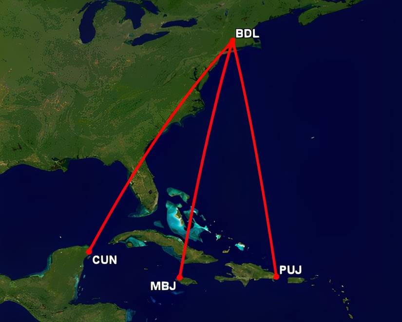 Avelo's 3 routes from BDL