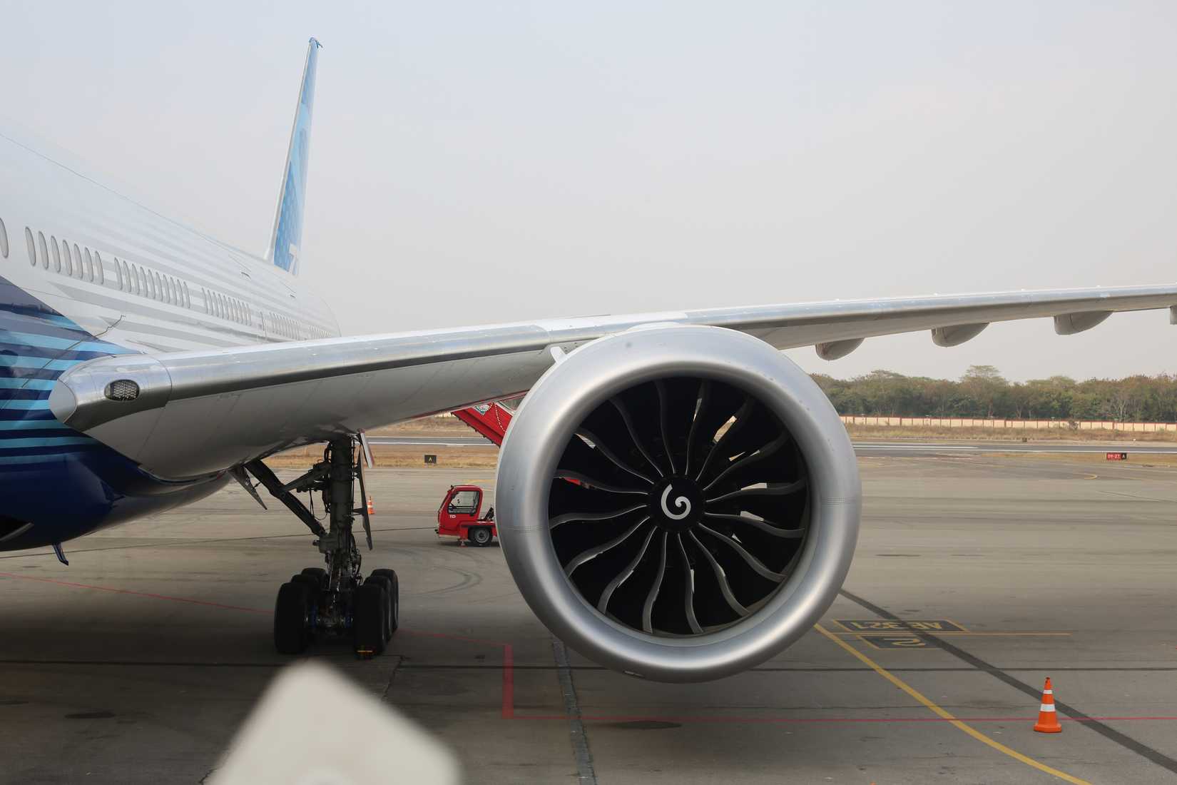 Boeing 777-9 GE9X Engine displayed at Wings India.
