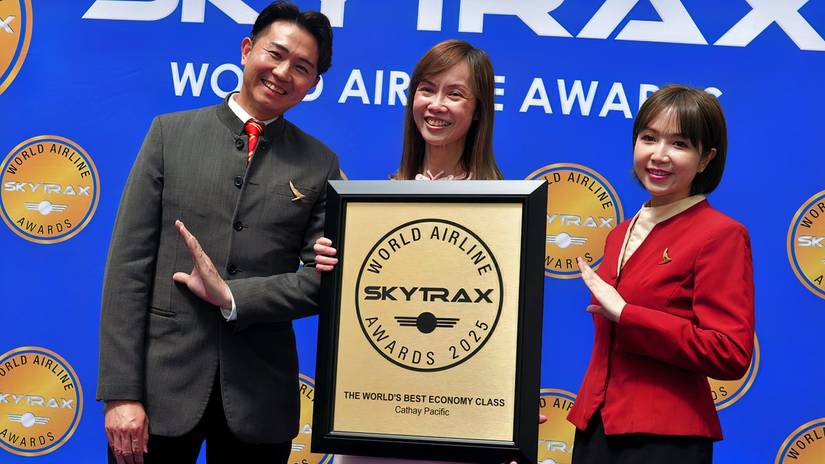 Cathay Pacific wins the award for World's Best Economy Class