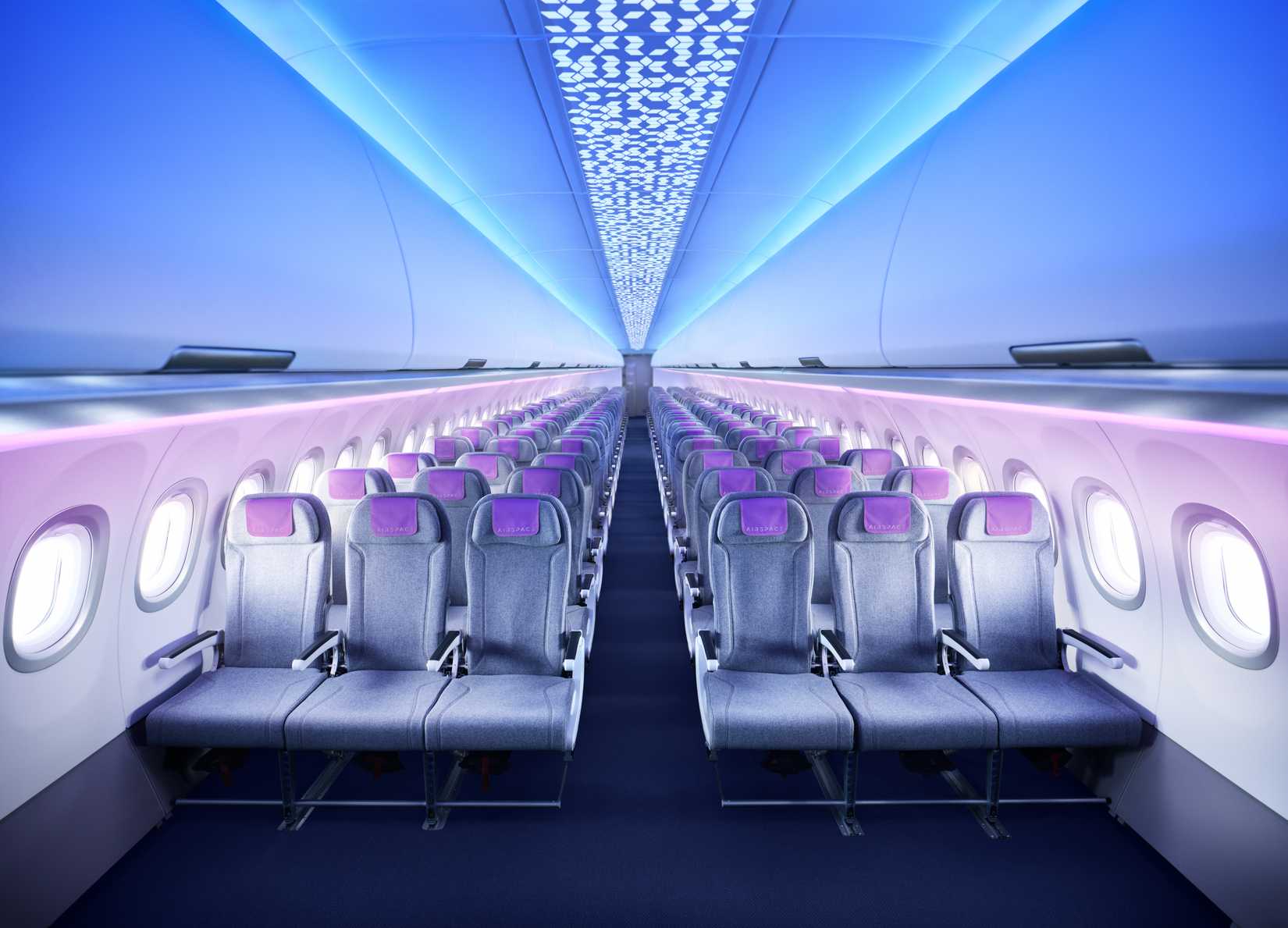 Airbus A320 aircaft with Airspace cabin
