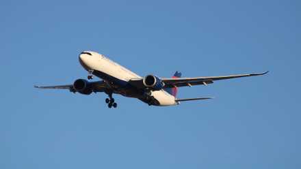 A Delta Air Lines Airbus A330neo Shortly After Takeoff