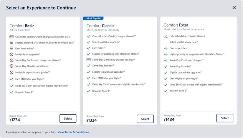 delta comfort basic pricing