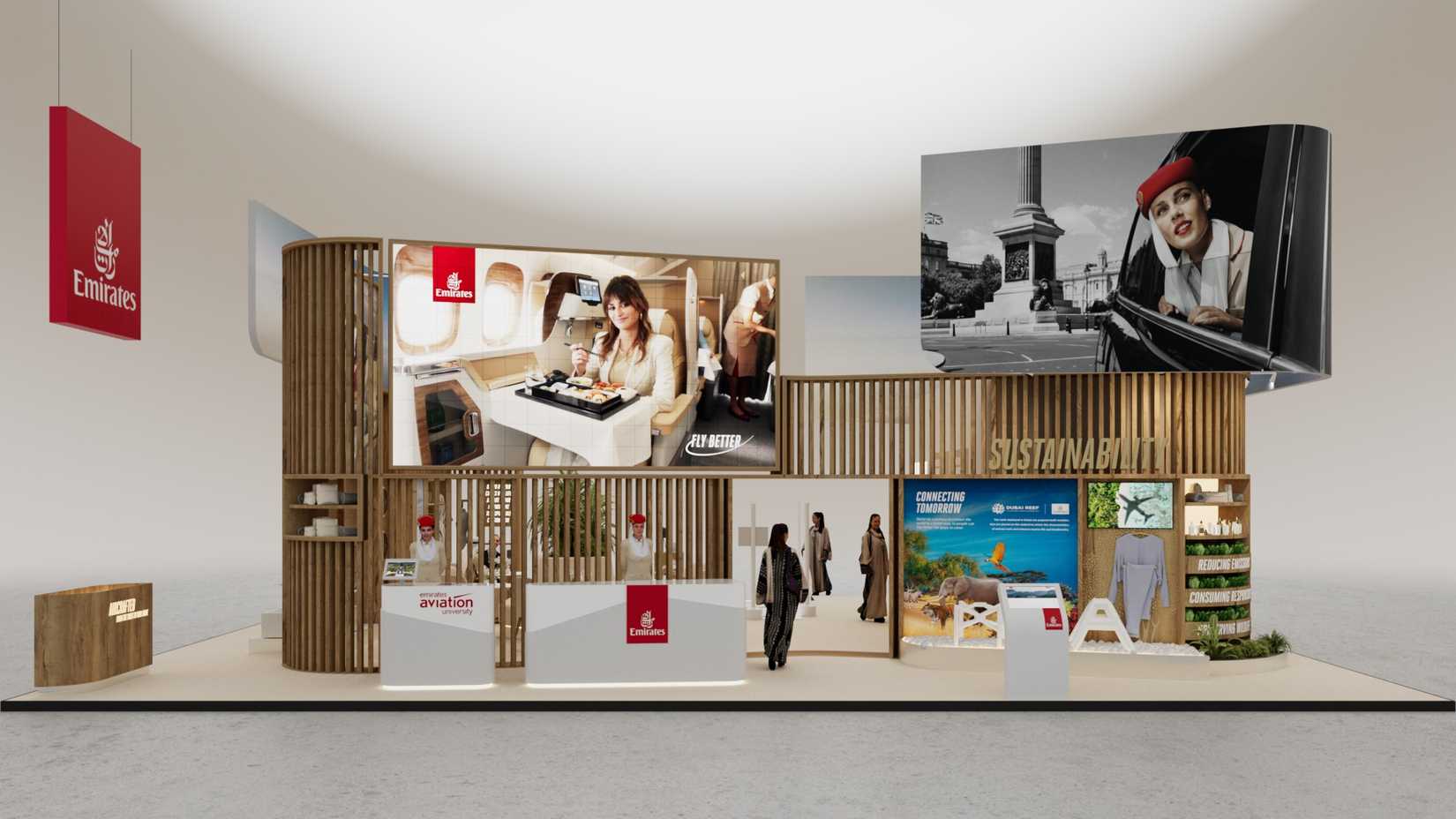 Emirates Dubai Airshow Stand Rendering