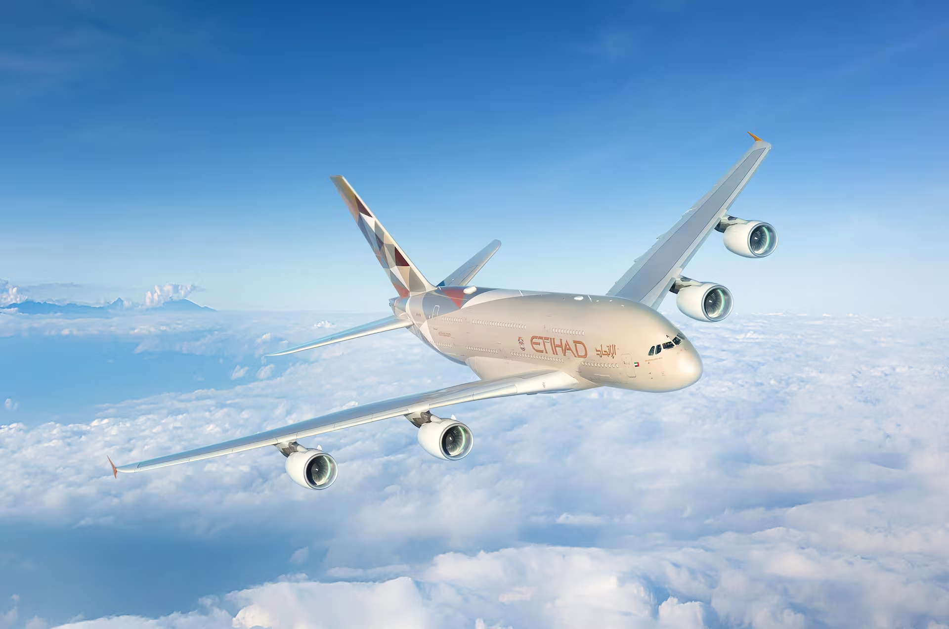 Etihad Airways Airbus A380 In Flight