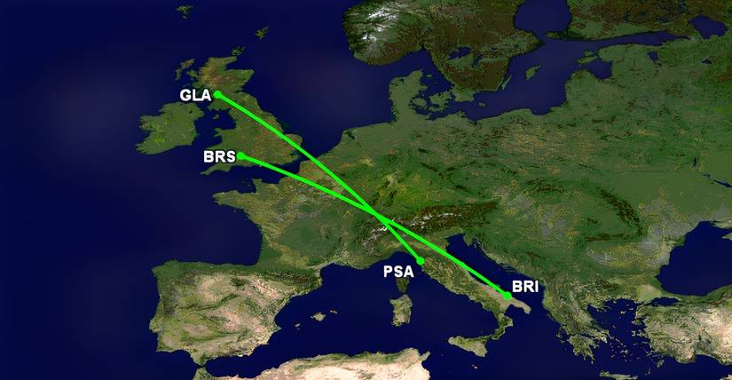 EZY BRS-BRI and GLA-PSA