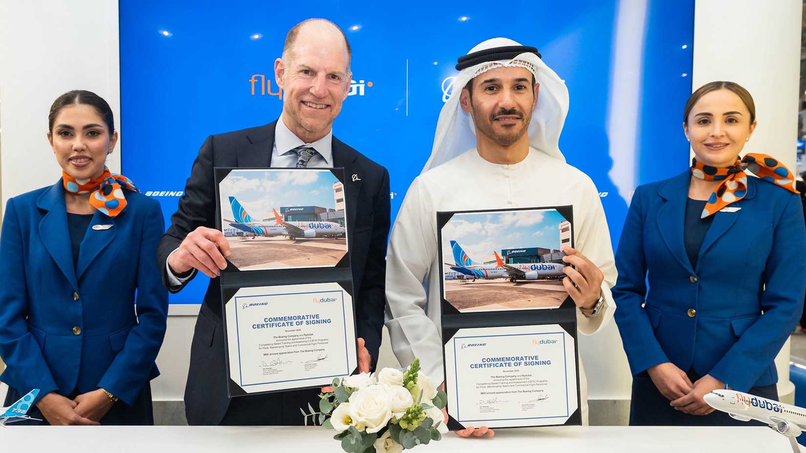flydubai boeing training agreement signing