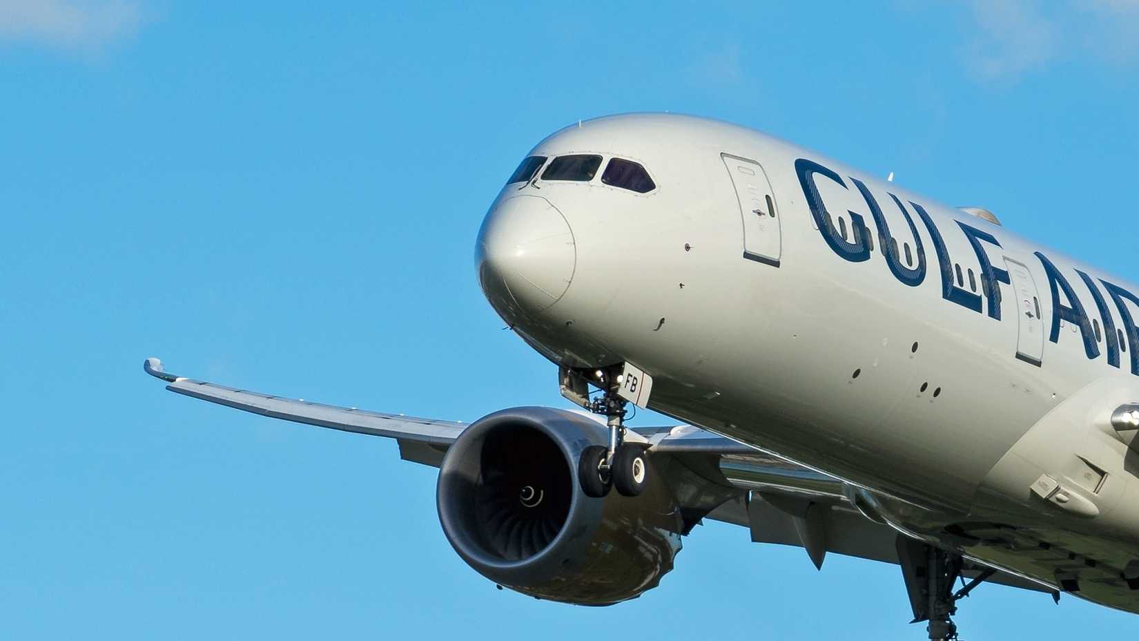 Gulf Air Boeing 787 Flying in The Sky