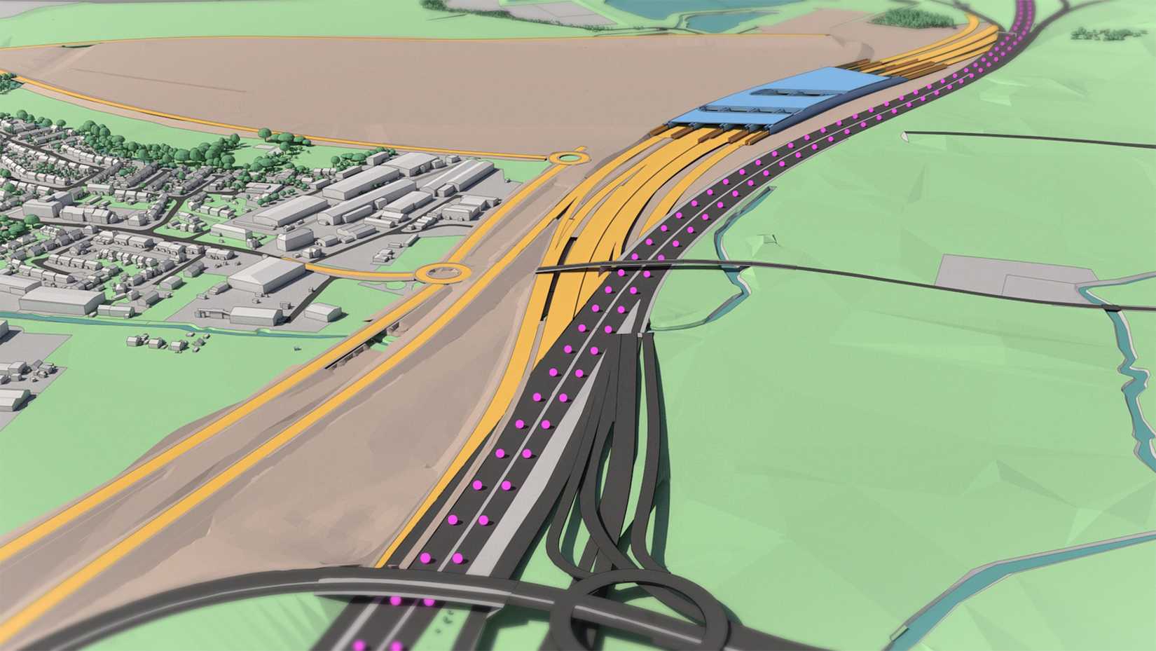 London Heathrow Airport 3rd Runway M25 Movement Diagram