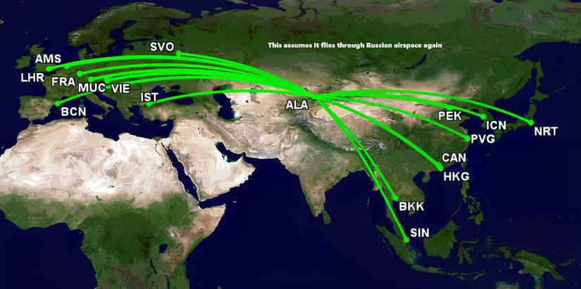 KC potential 787 routes