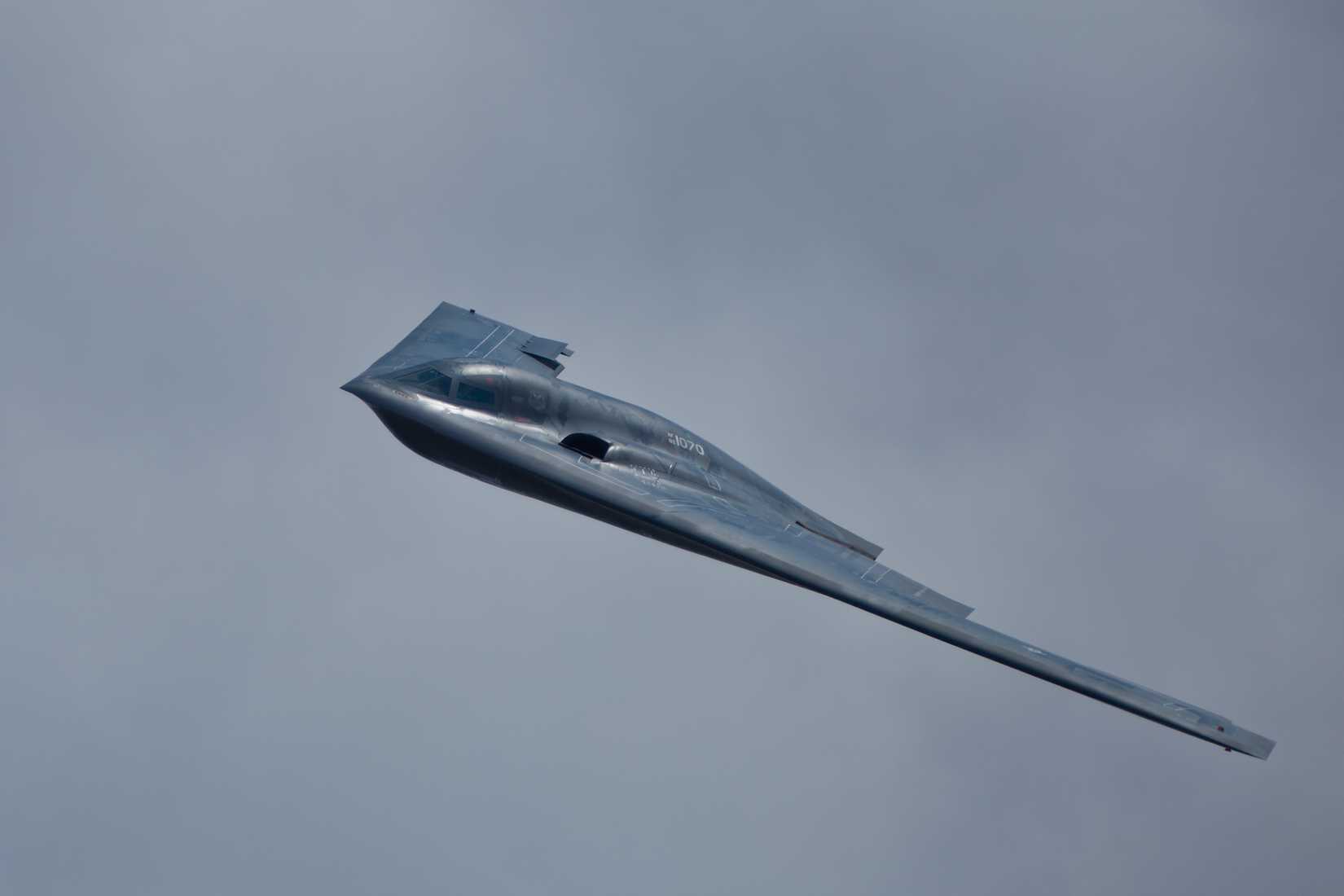 Northrop Grumman B-2A Spirit (Spirit of Ohio) flyby demonstration during Air Expo at McChord Field.