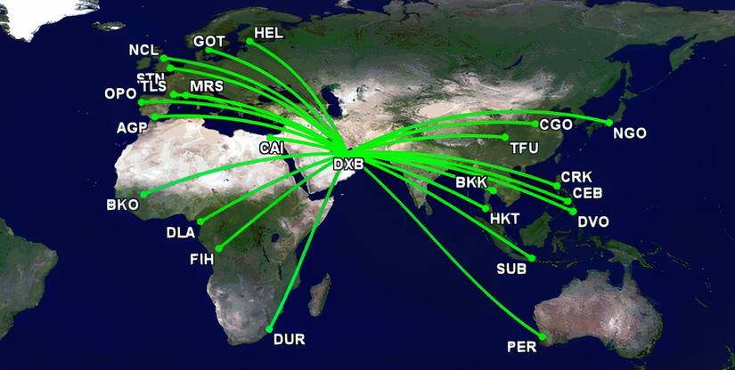 Possible destinations for flydubai's 787s