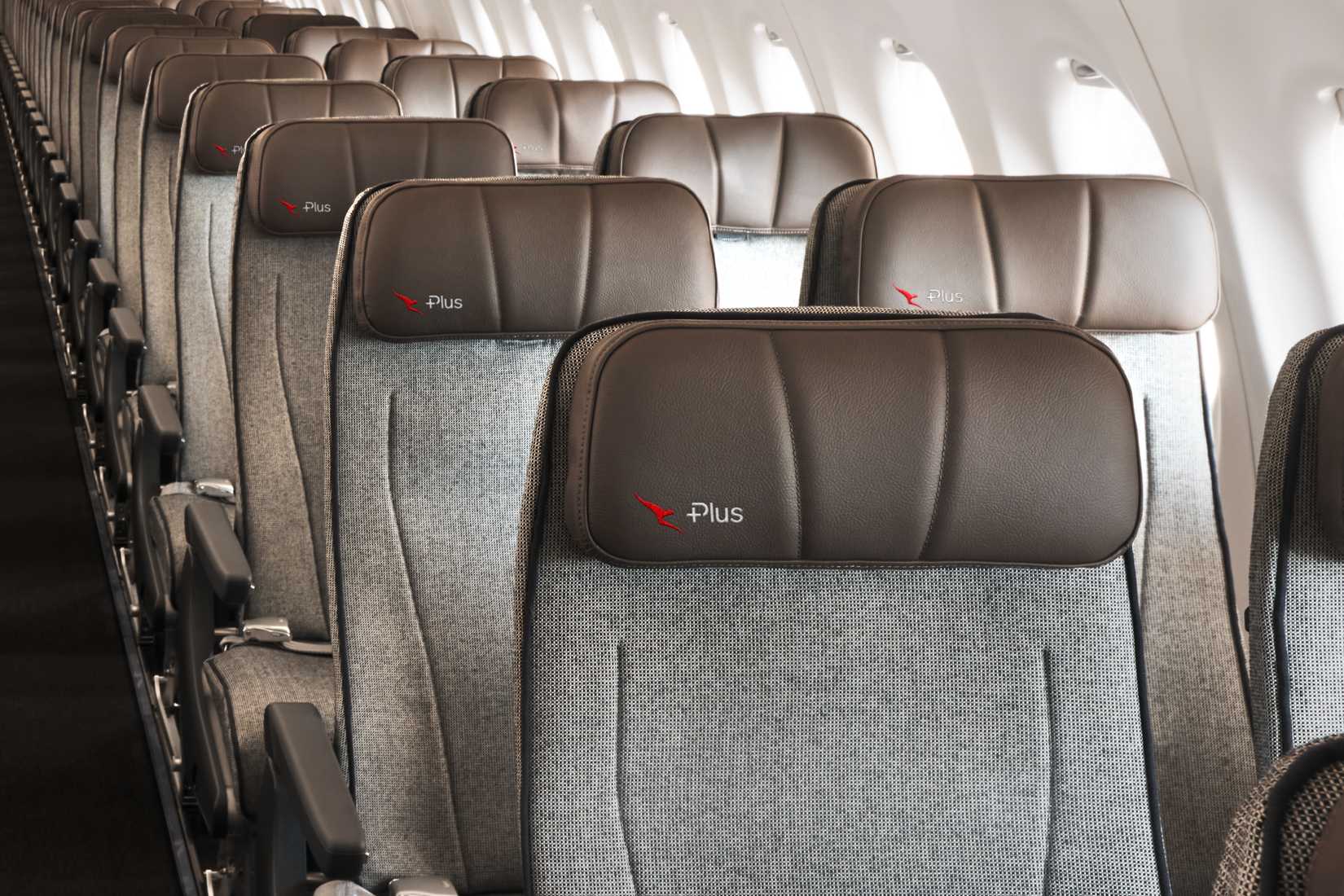 Qantas Plus Imagery Headrest Seats