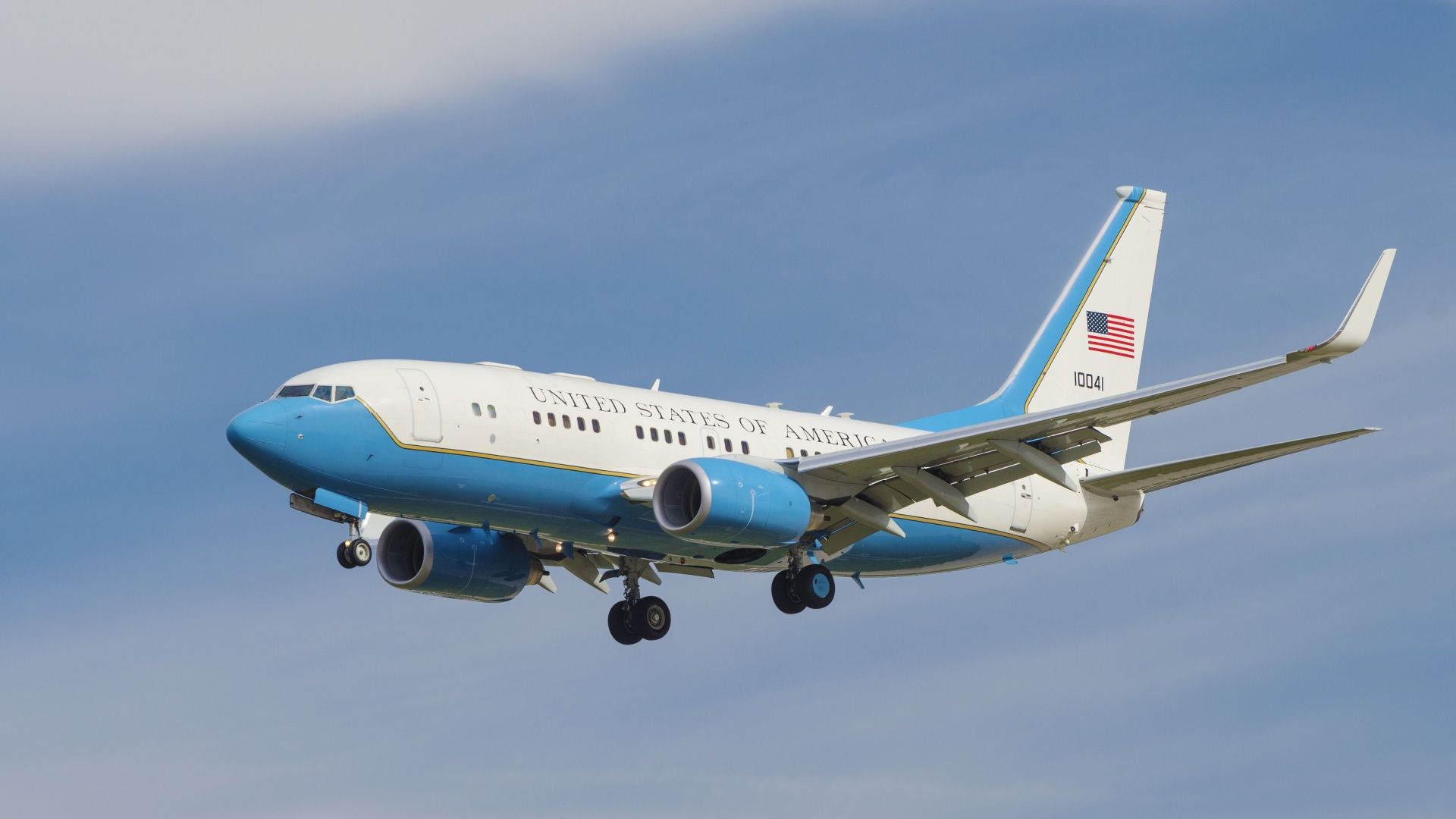 A C-40 Aircraft Flying In The Skies