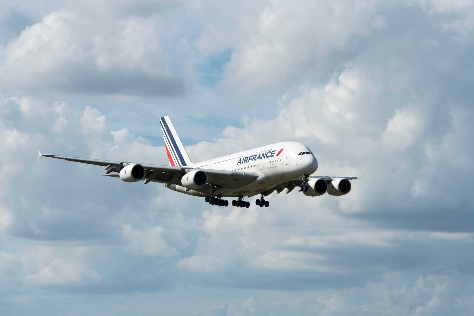 Air France Airbus A380 On Approach