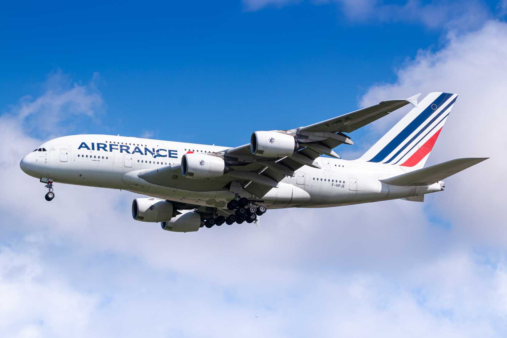 Air France Airbus A380 On Approach