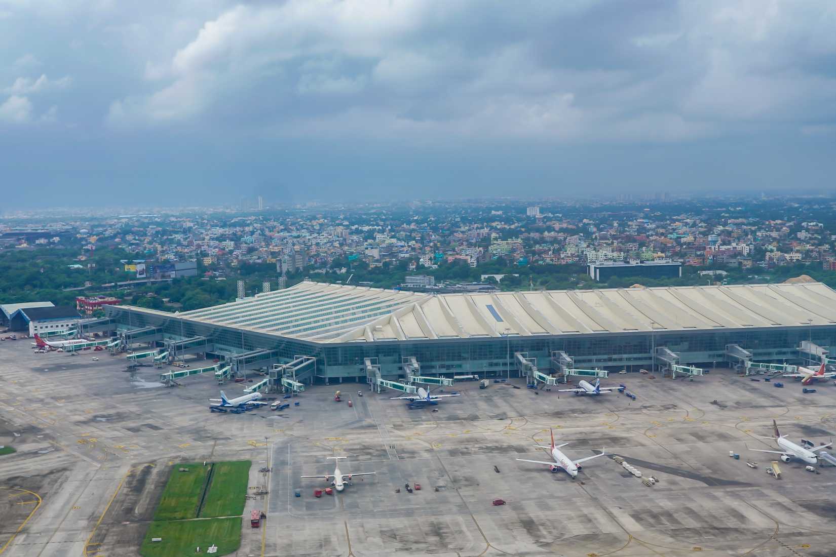 Arial View of Dum Dum Airport Netaji Subhash Chandra Bose International Airport India