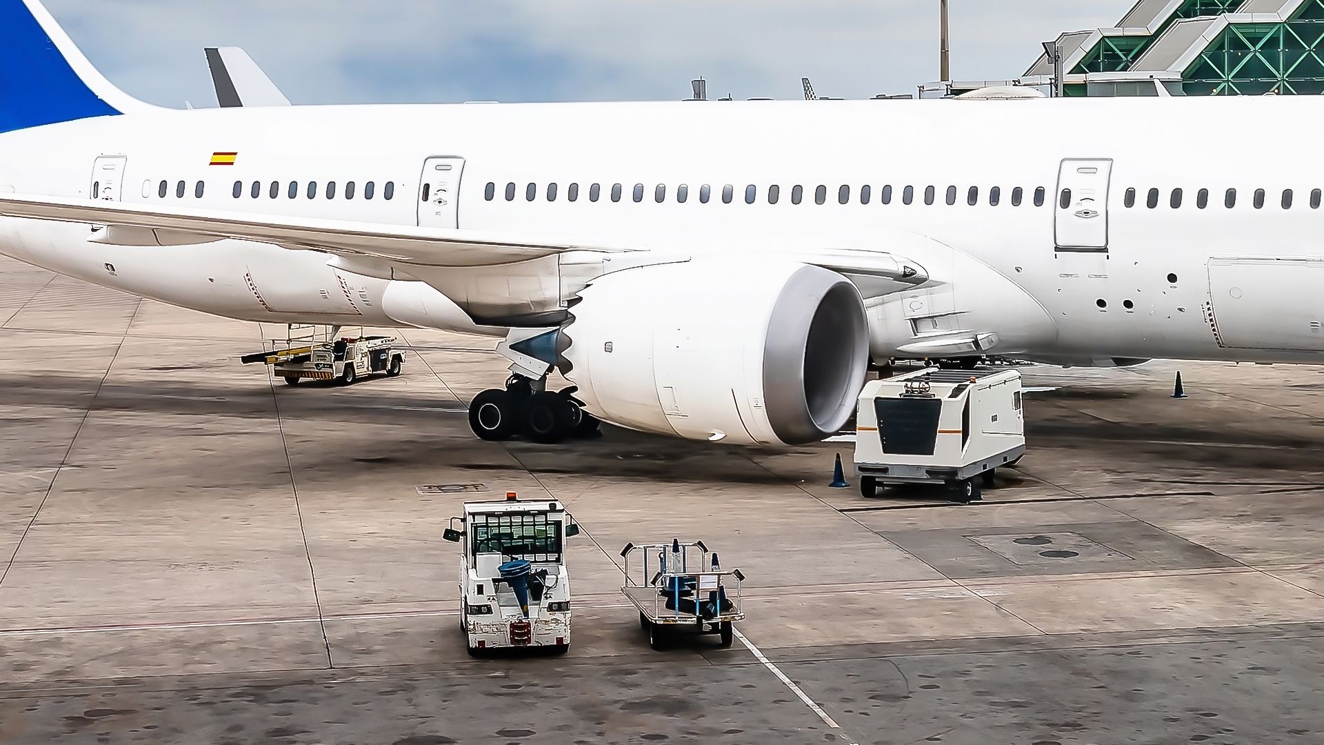 A Rolls-Royce Trent 1000 Engine Mounted On A Boeing 787