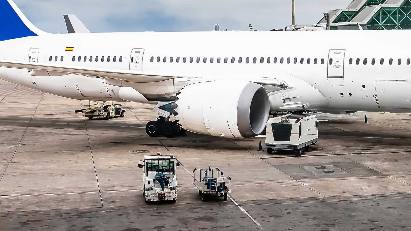 A Rolls-Royce Trent 1000 Engine Mounted On A Boeing 787