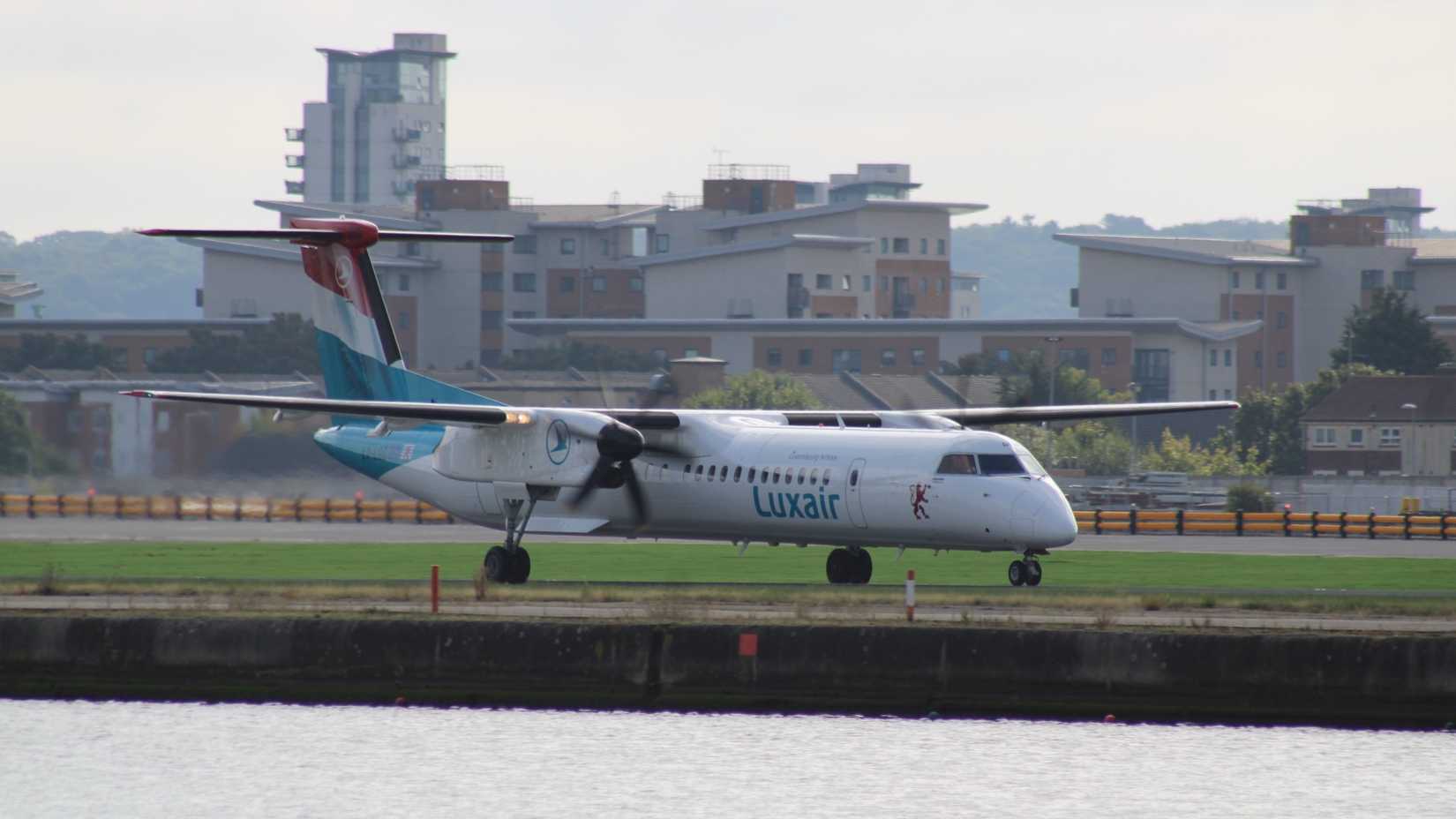 Luxair Dash 8 At London City Airport