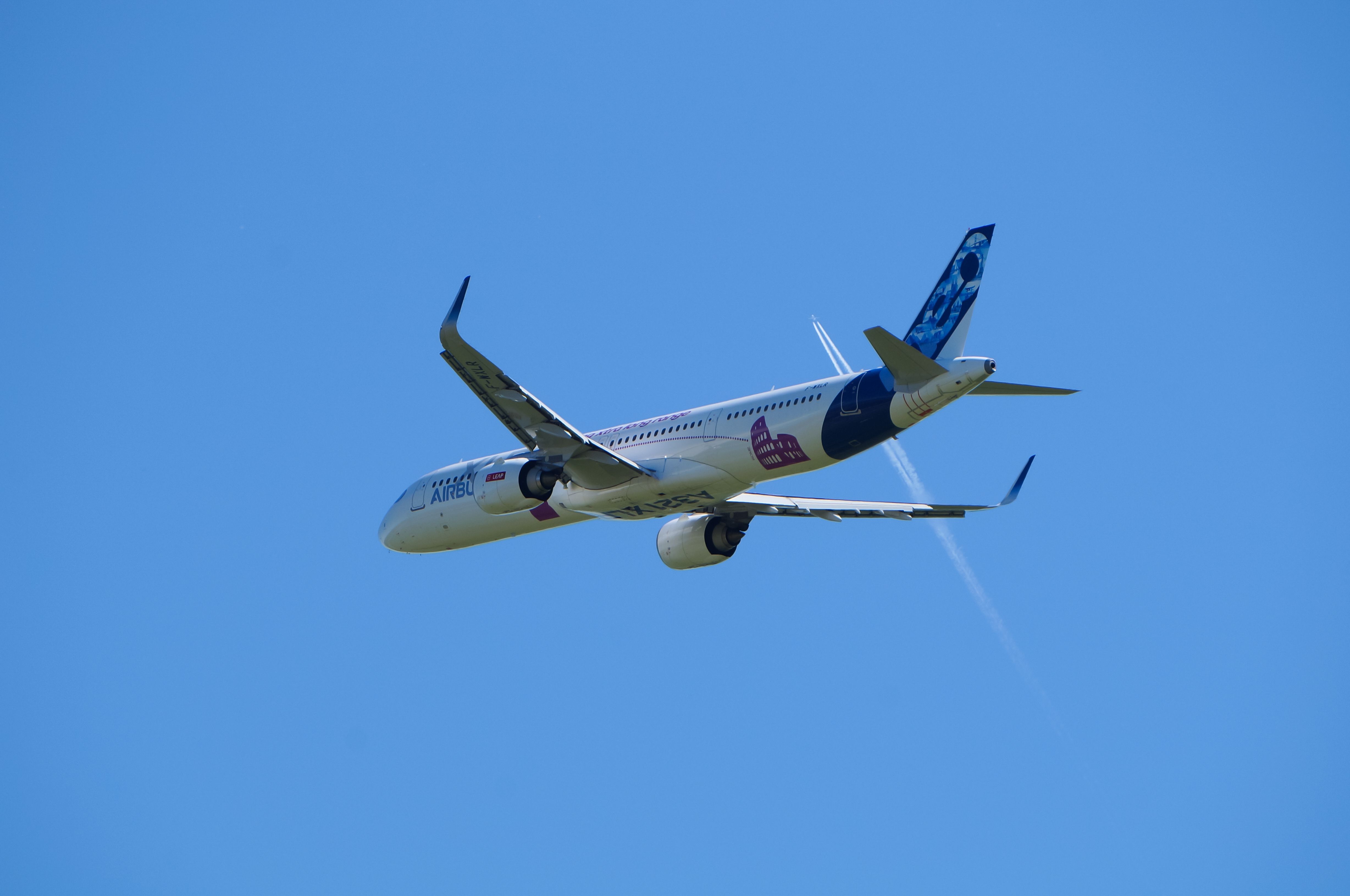 An Airbus A321XLR Test Aircraft Coming In For A Landing