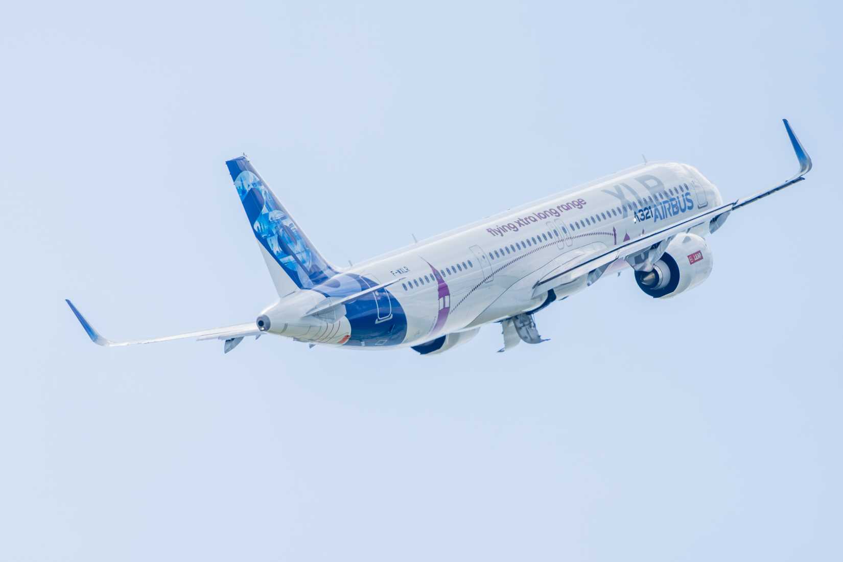 An Airbus A321XLR Shortly After Takeoff From Berlin Airport