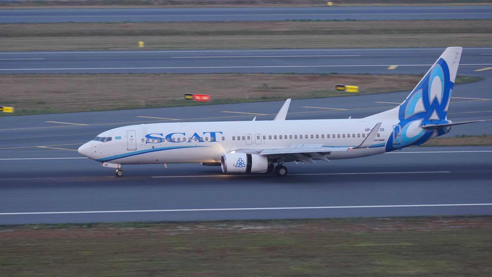 SCAT Airlines Boeing 737-800 on the runway 