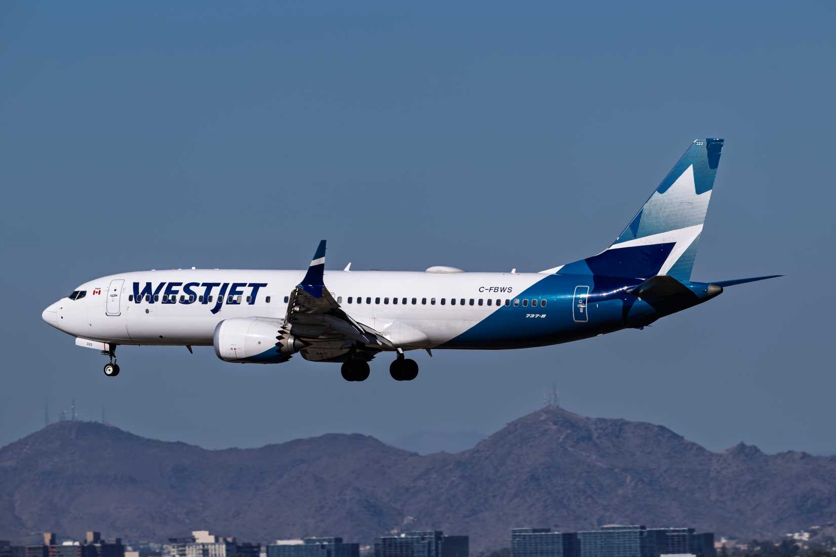 WestJet Boeing 737 MAX 8 aircraft 