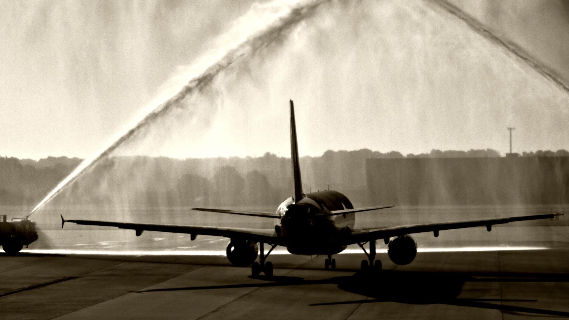 Honor Flight Water Cannon Salute