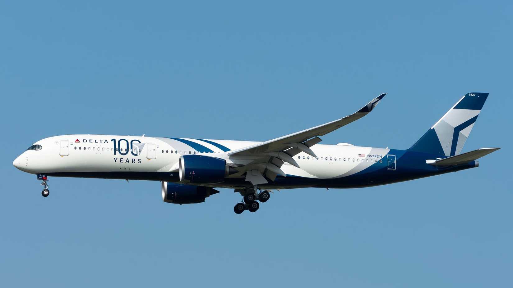 Delta Air Lines "100 Years" Livery Airbus A350-900 On Approach