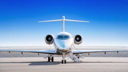 Private Jet Front View