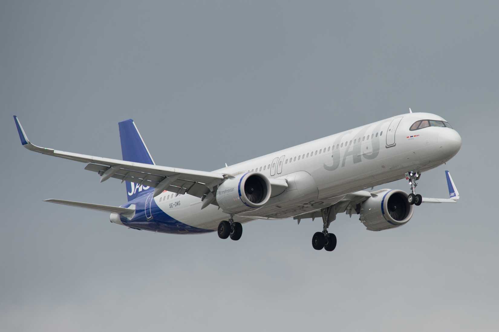 SAS Airbus A321LR aircraft
