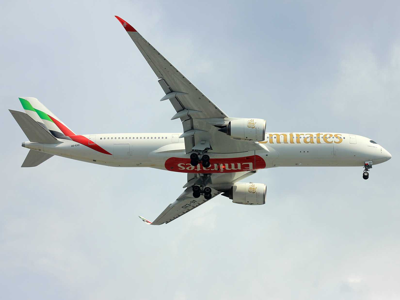 Emirates Airbus A350-900 On Approach