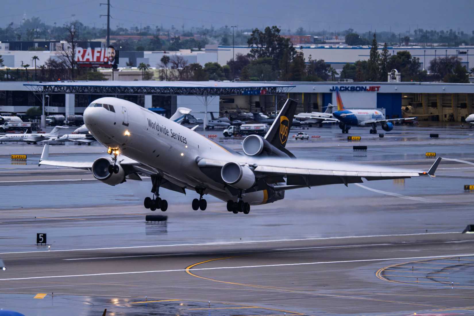 UPS MD-11 taking off from Phoenix Sky Harbor International Airport