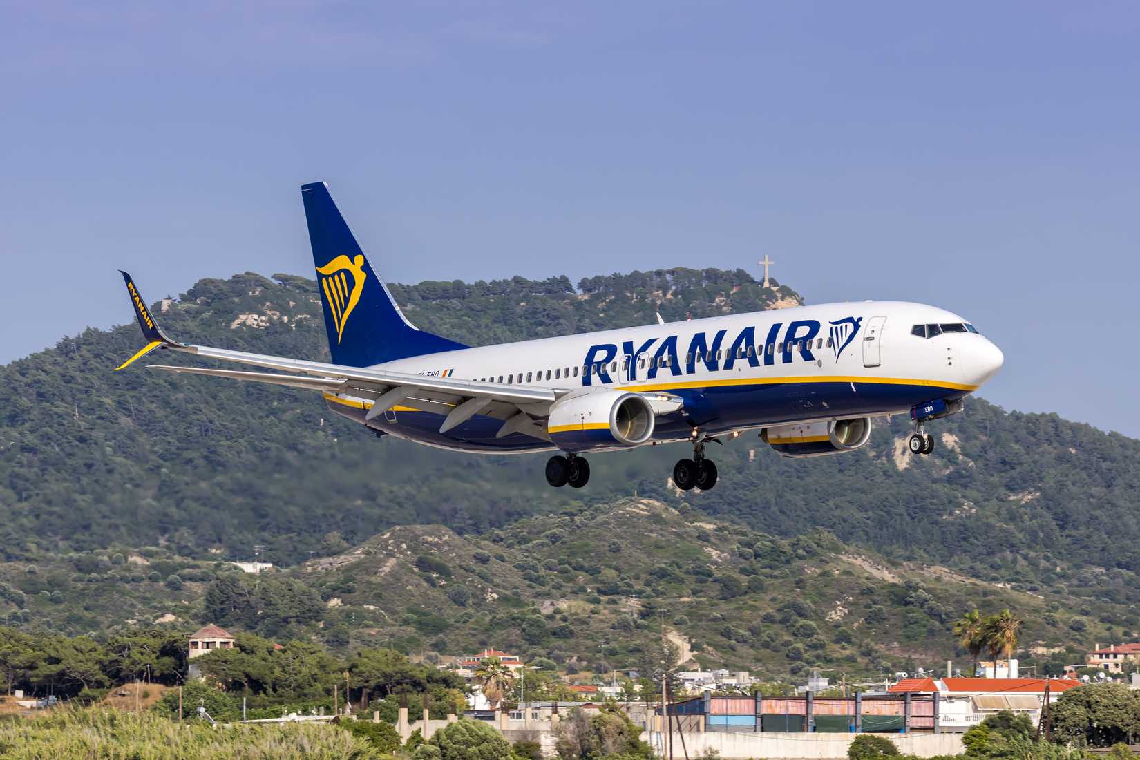 Ryanair 737 Landing In Rhodes