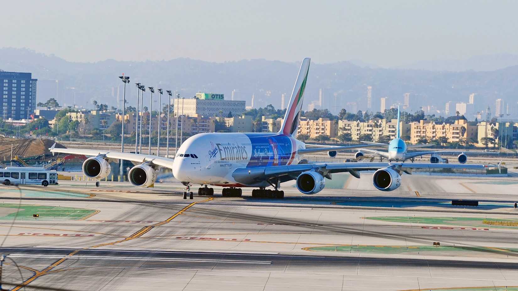 Emirates A380 At LAX