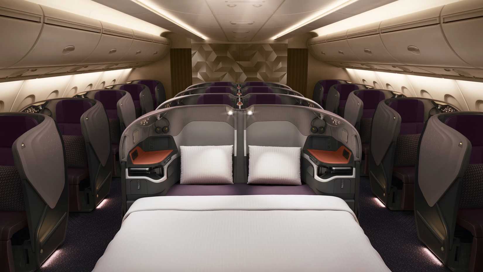 Singapore Airlines Business Class Cabin