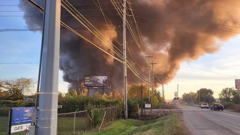 Smoke Billowing From UPS Crash