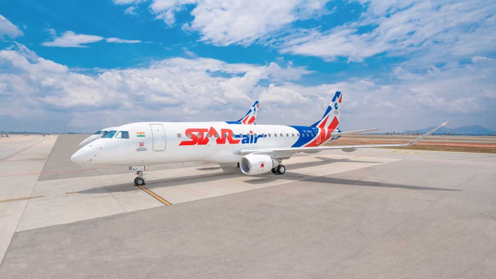 A Star Air Embraer Aircraft On The Runway