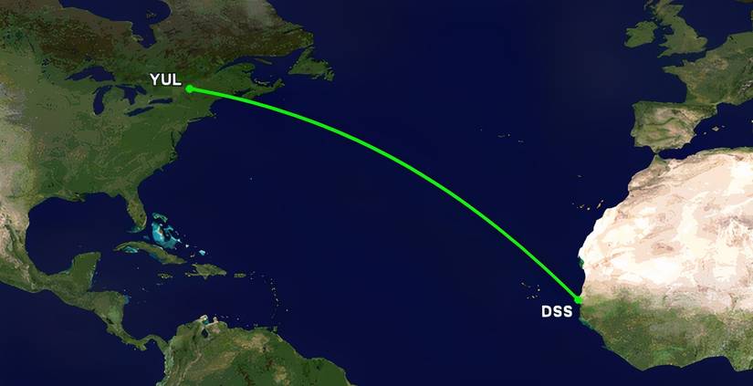 Air Transat YUL-DSS new route