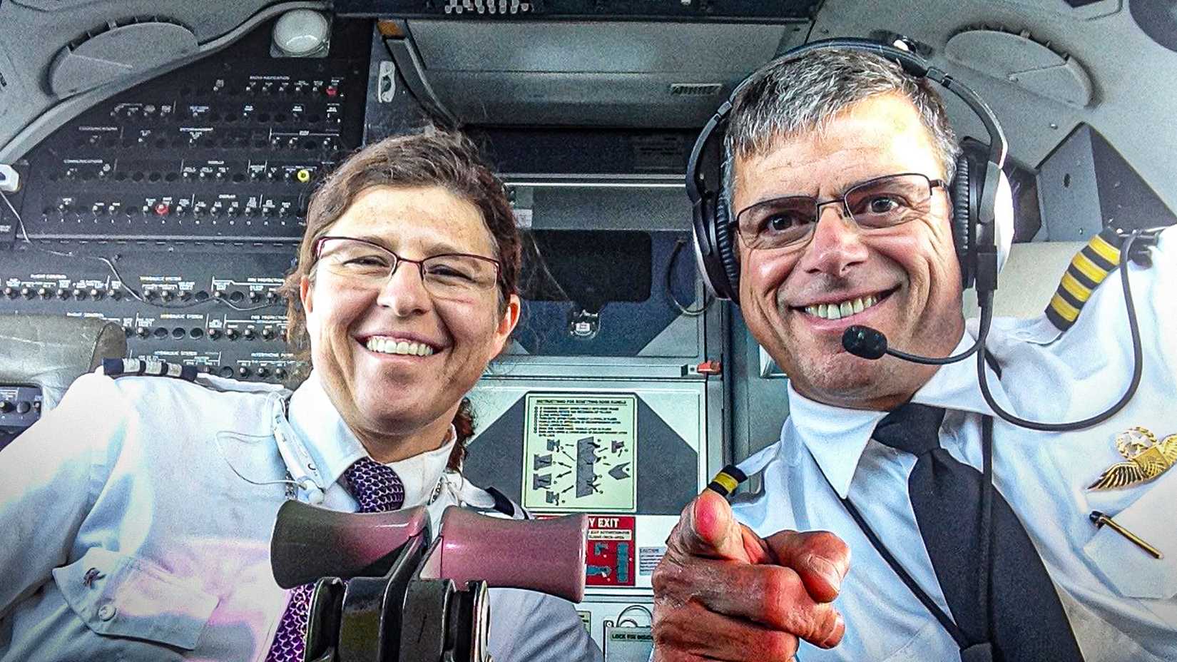 The Pilot Couple In The Cockpit