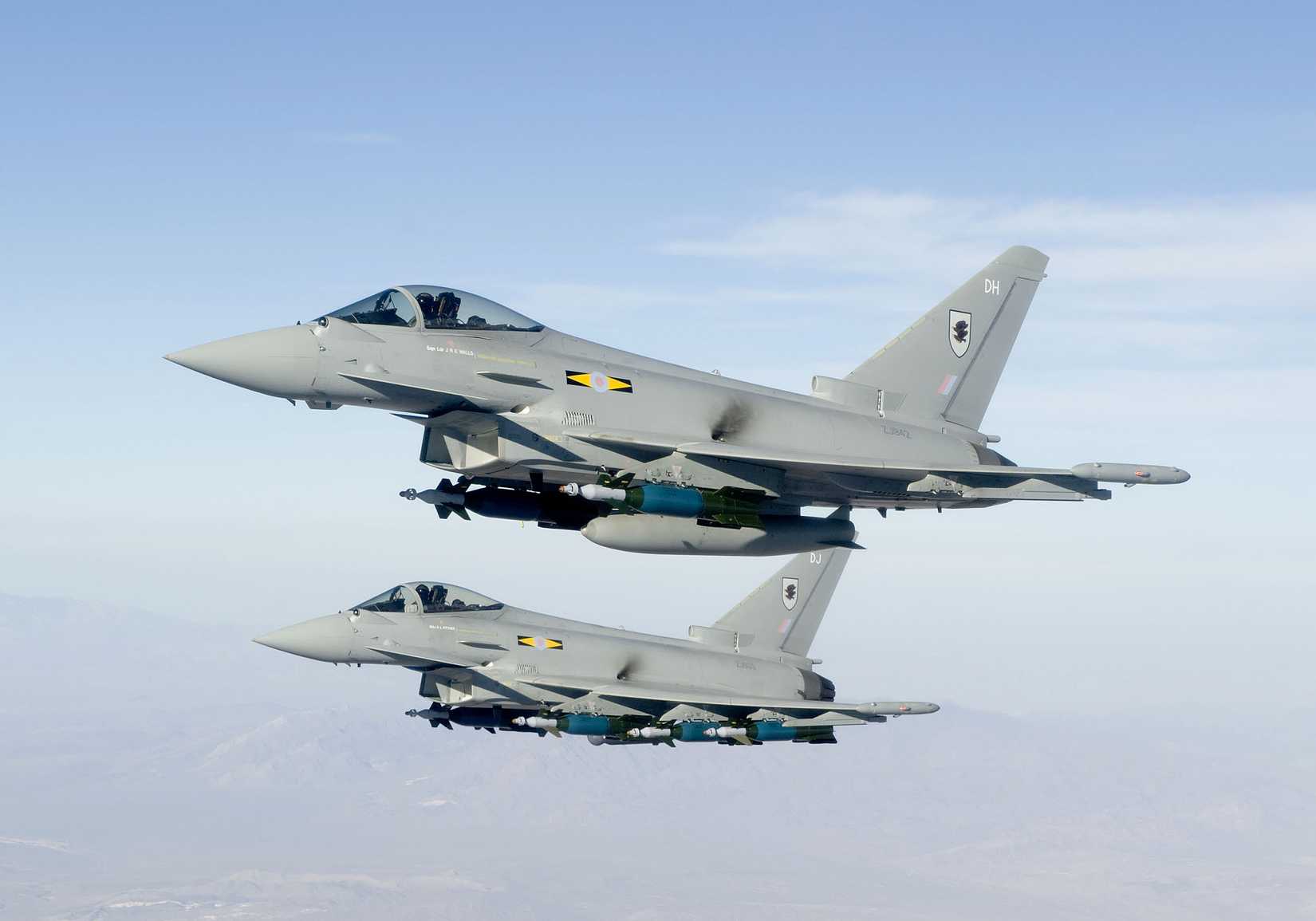 RAF No 11 Squadron Typhoon with EJ200 engine
