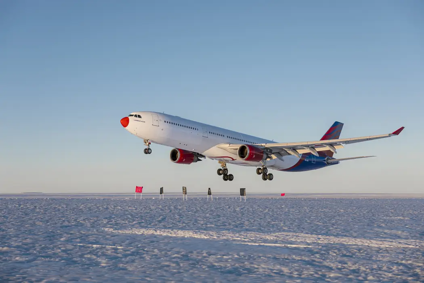Hi Fly A330 Landing In Antarctica