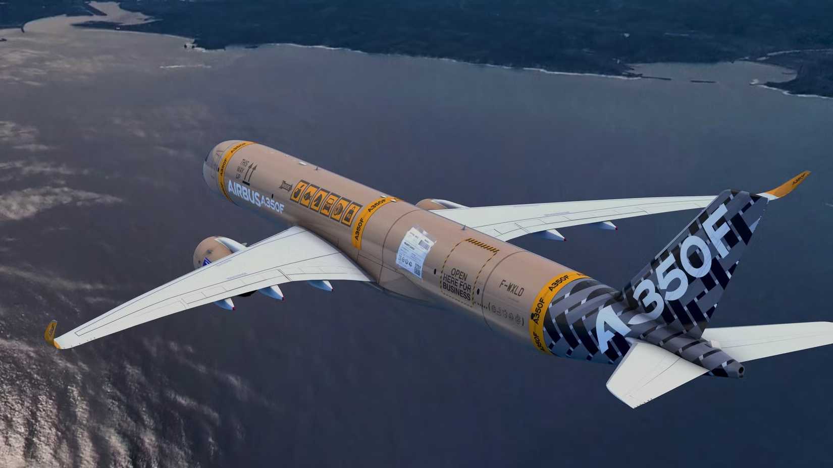 A Look At The Airbus A350F Cruising