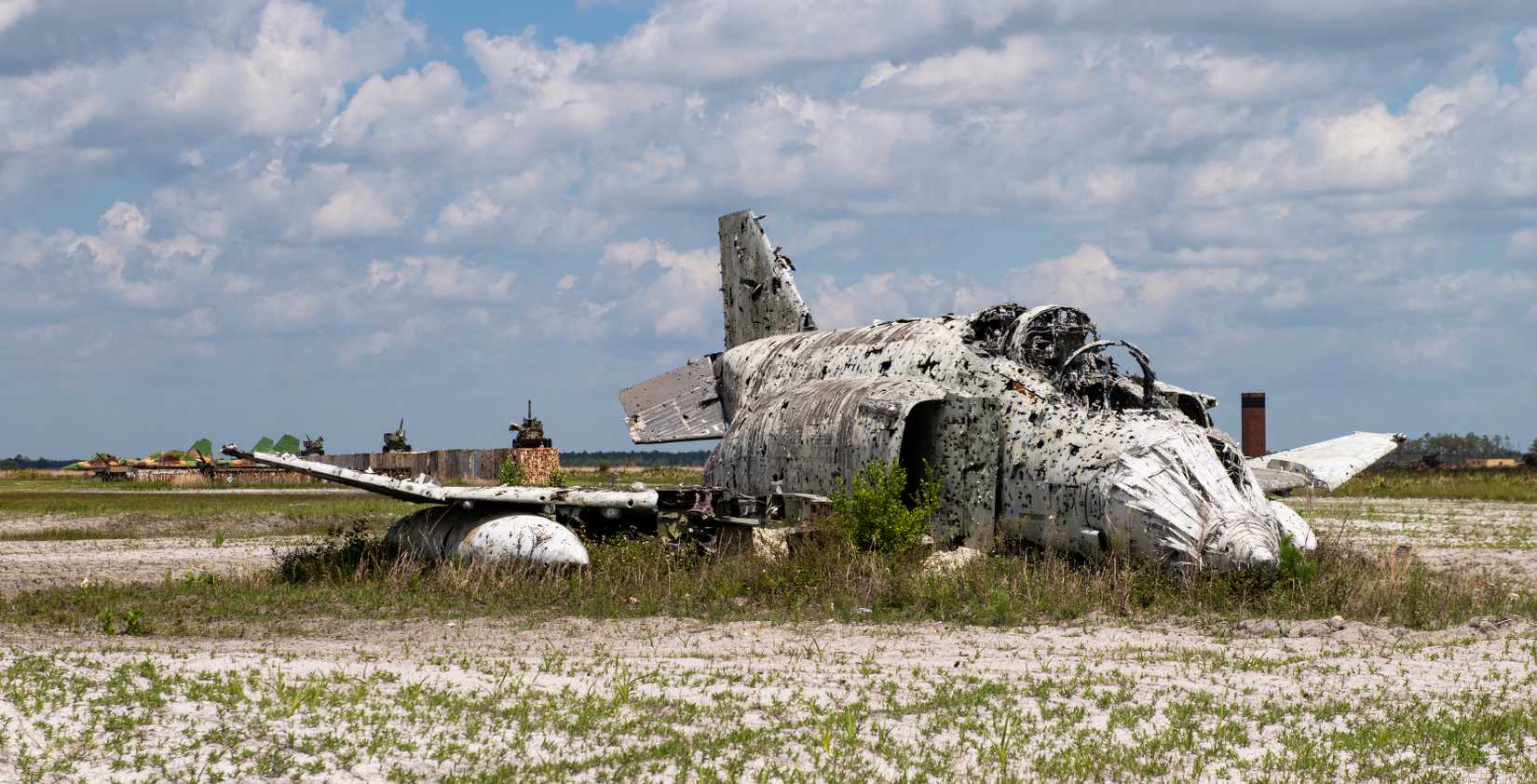 Air Force F-4 Phantom, lives a second life after retirement as an air to ground target.