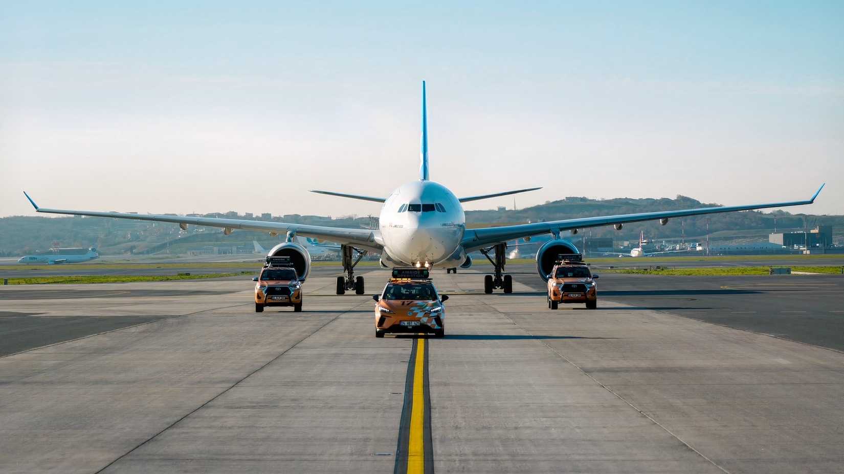 Air Transat Airbus A330 on arriving in Istanbul 2025