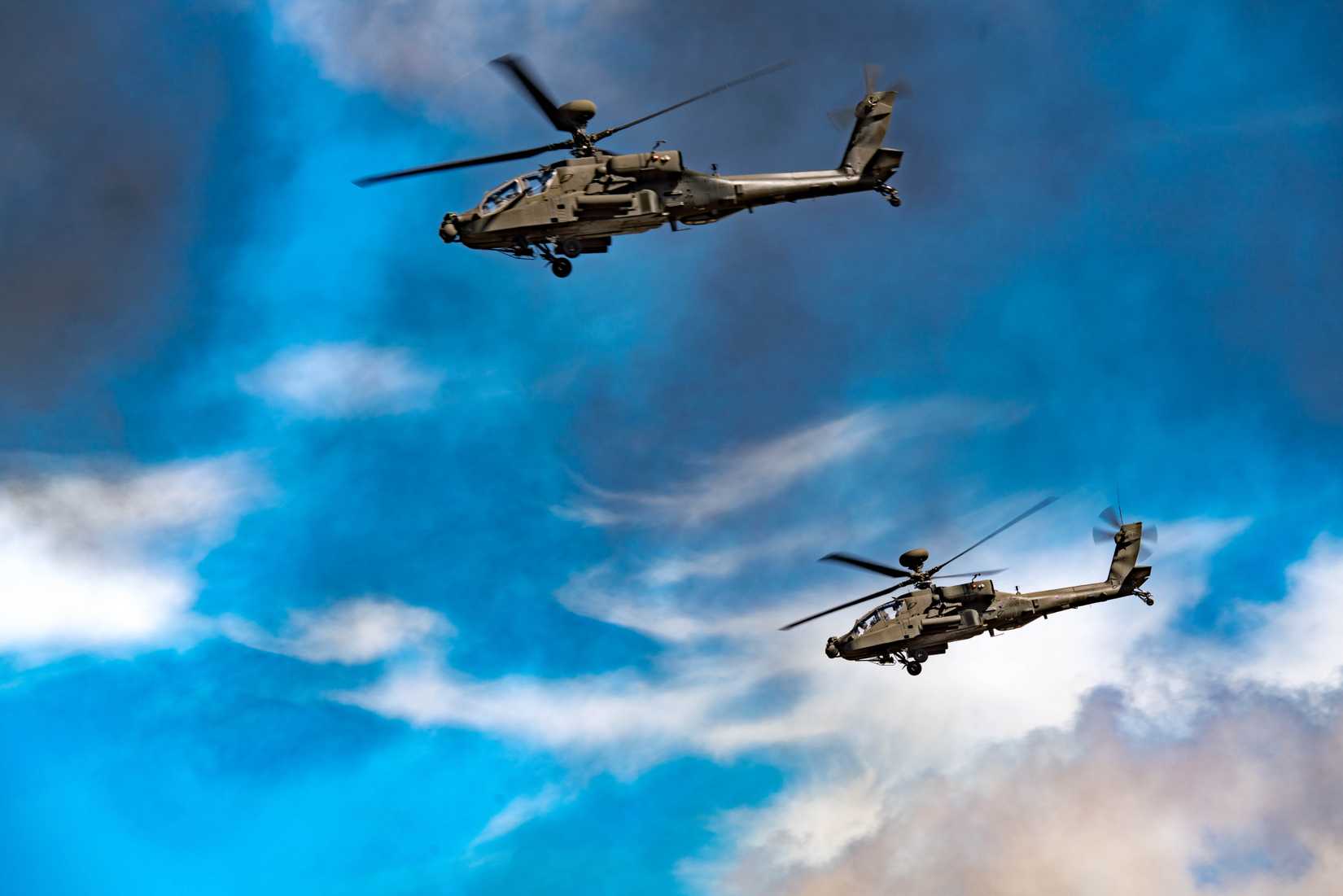 Apache Pair Attack Helicopter AH-64.
