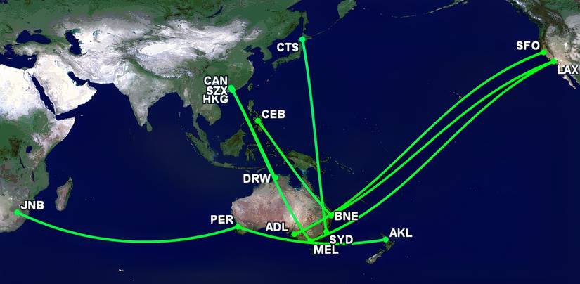AU international route additions in December 2025