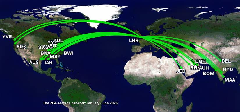 BA's 204-seat 787-8 network
