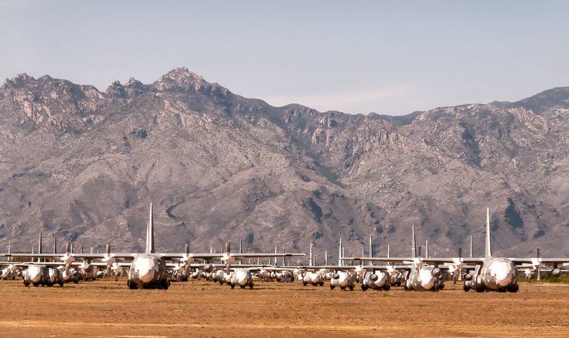Aerospace Maintenance and Regentation Center (AMARC, aka the "Boneyard") in Tucson, Arizona.